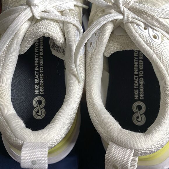 Nike React Infinity Womens 9 Platinum Yellow‎ Run Athletic Athleisure CT2423-100 - Picture 7 of 12